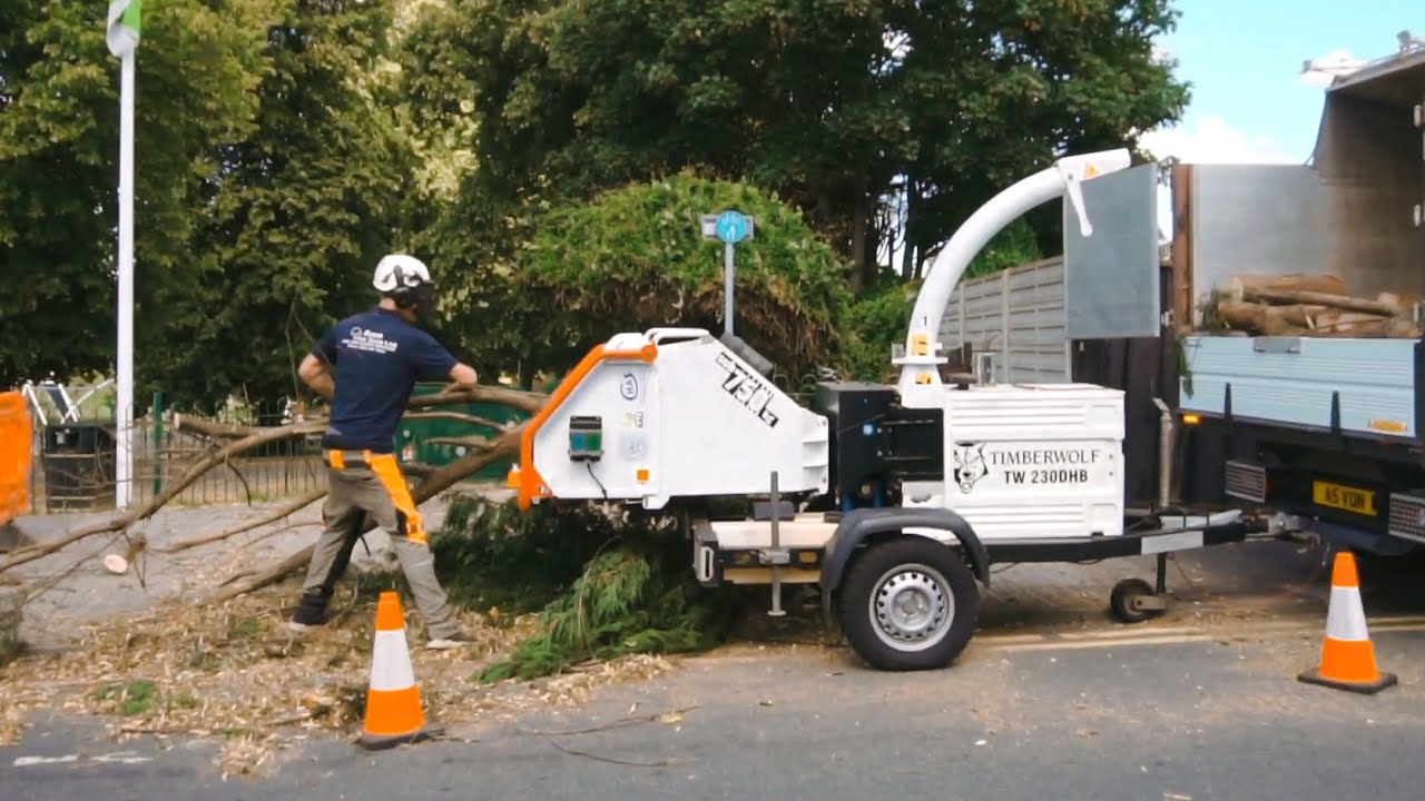 Timberwolf TW230DHB Wood Chipper in Action