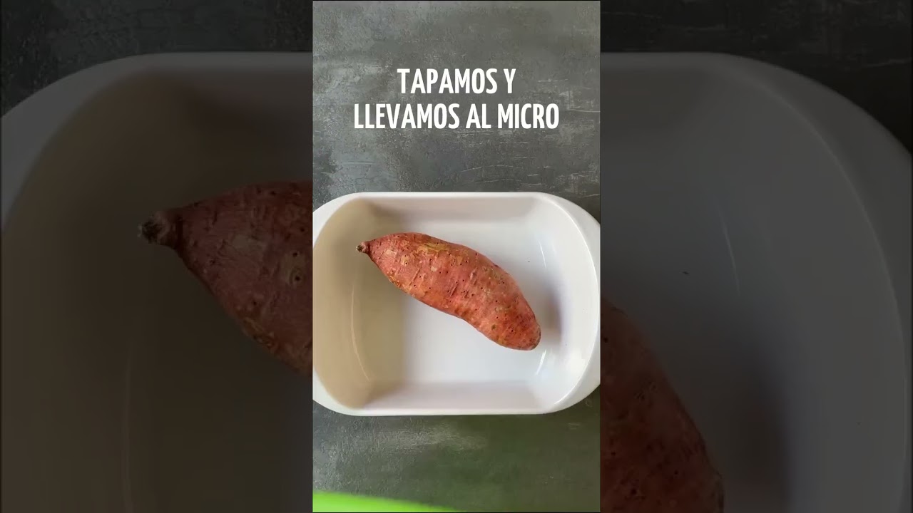 🍠 BONIATO ASADO en 8 minutos al microondas!