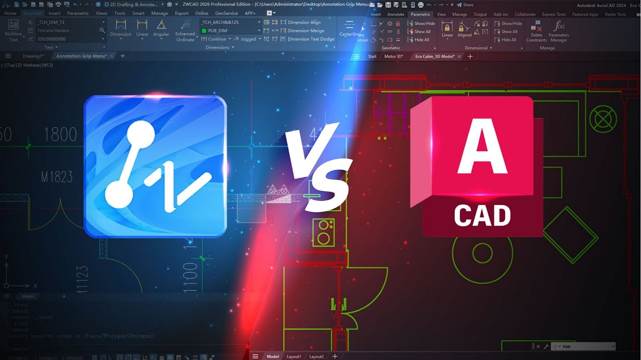 ZWCAD เปรียบเทียบ AutoCAD 2026