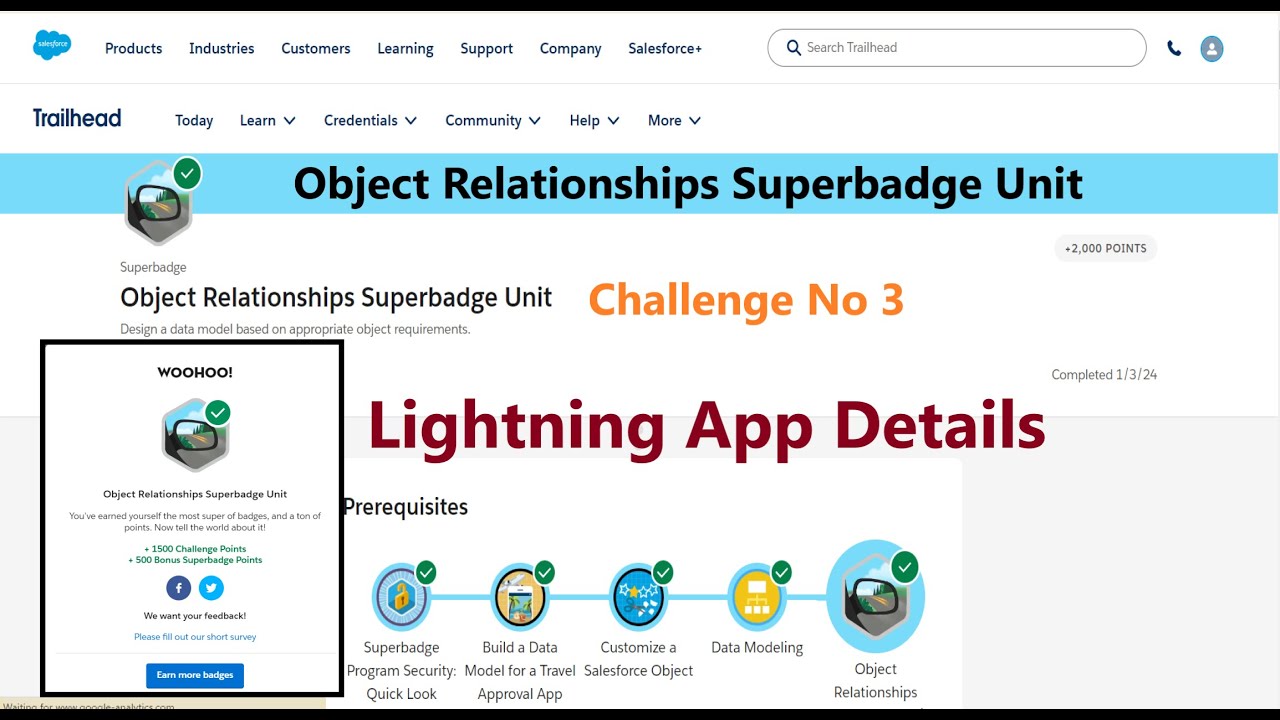 Object Relationships Superbadge Unit|| Challenge No 3|| Lightning App Details ✌️