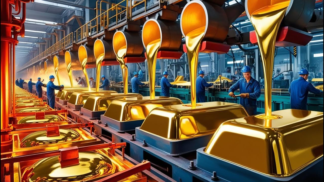 Comment de milliers de lingots d'or (gold bars) sont produits dans l'usine