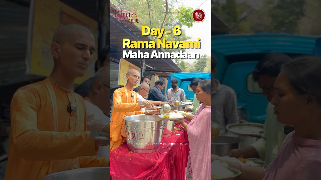 DAY-6 Sri Rama Navami Maha Annadaan of ISKCON Attapur on 24 March 2026 #iskcon #ramnavami #annadaan