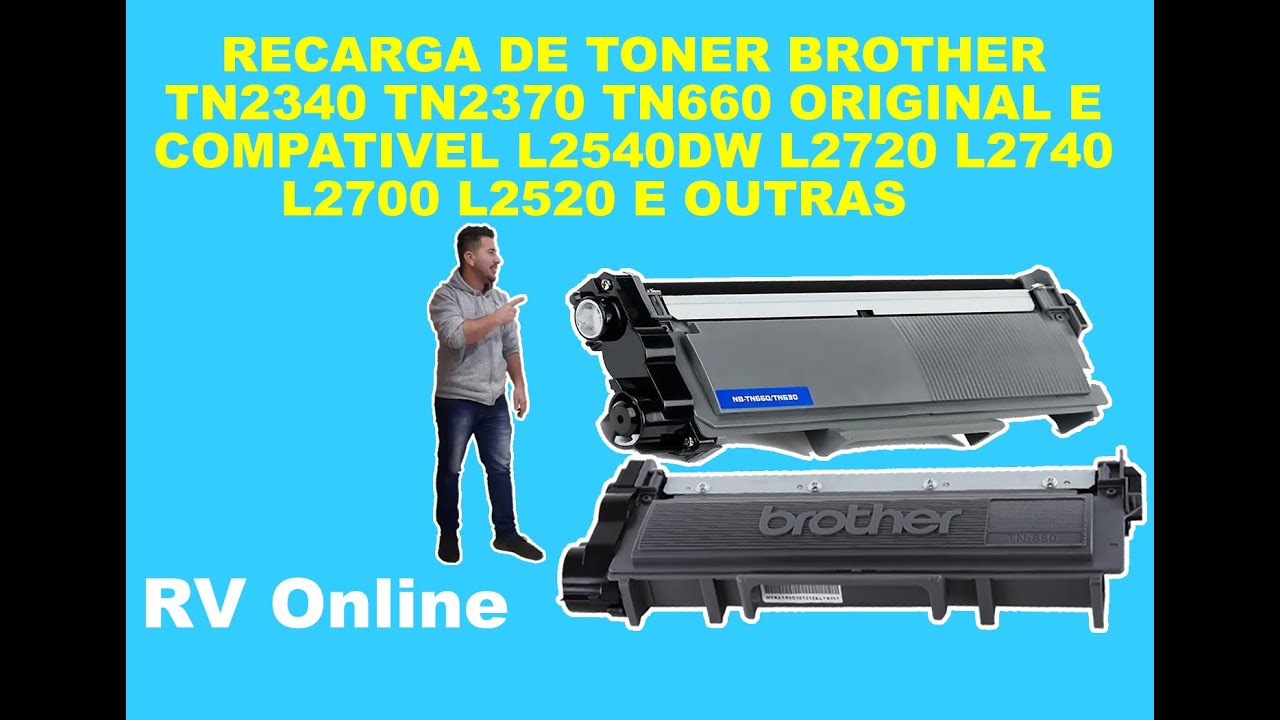 Recarga de Toner Brother TN2340 TN2370 TN660 Original e Compatível L2540DW L2720 L2740 L2700 L2520