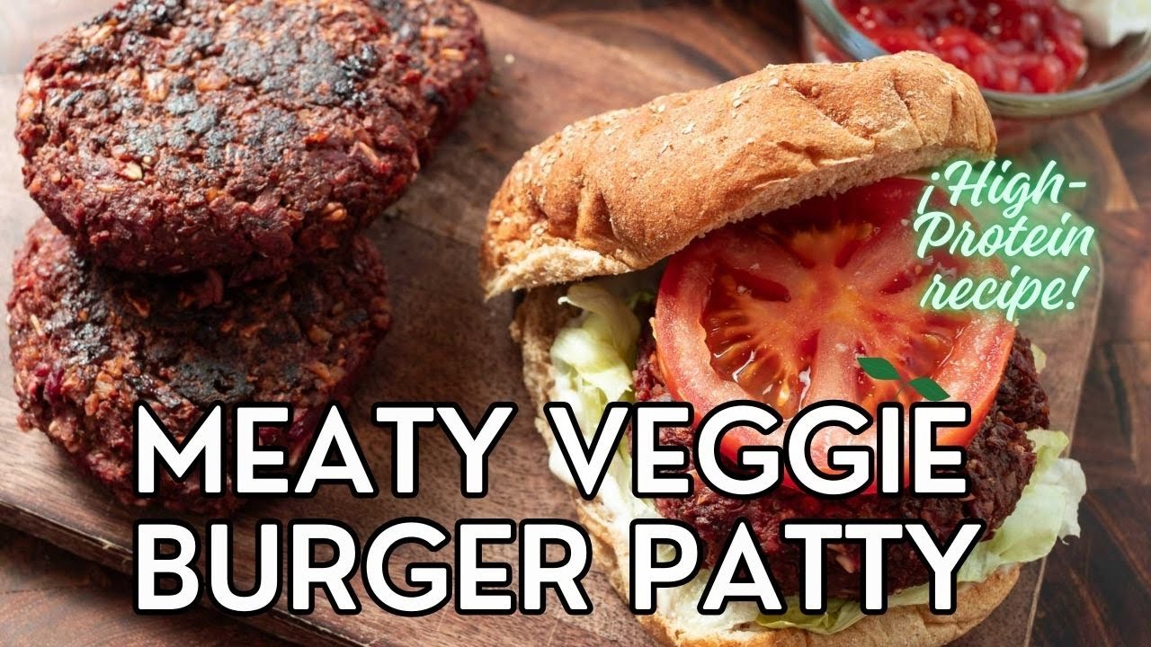 The ULTIMATE Meaty Veggie Burger Patty 🍔 Oil-Free, High-Protein & Delicious!