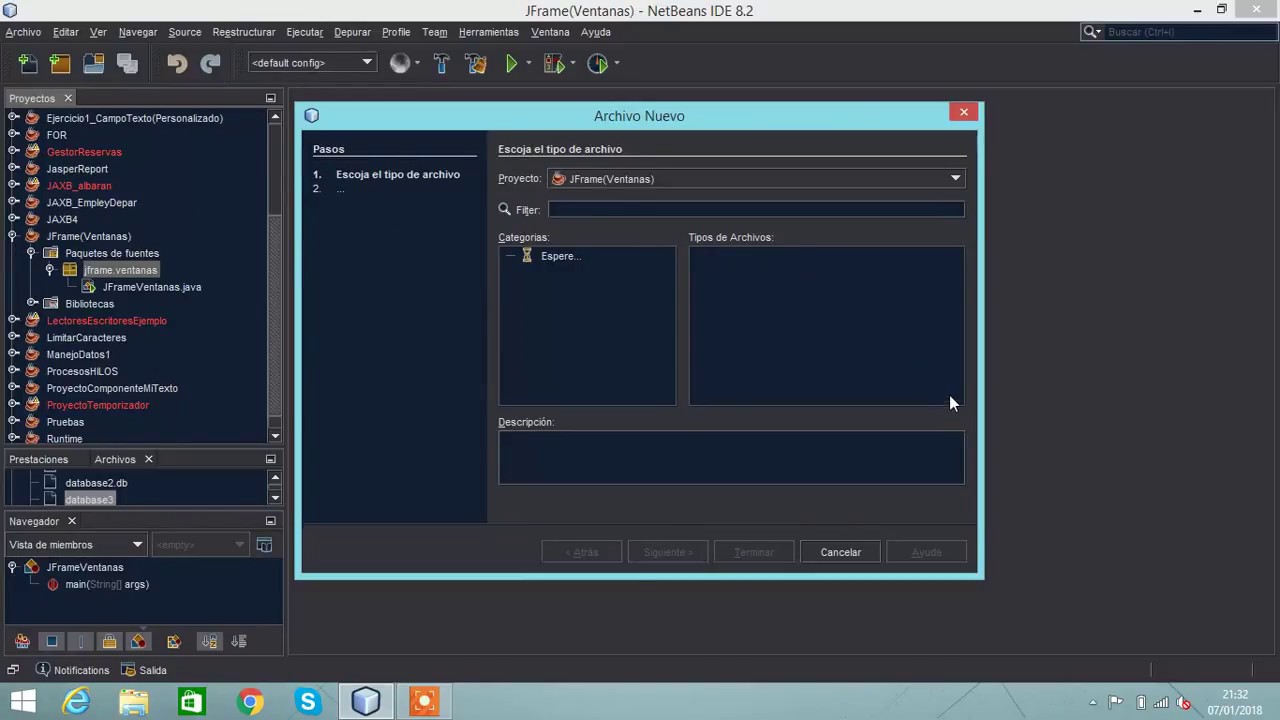 Java NetBeans: Crear VENTANA (JFrame)
