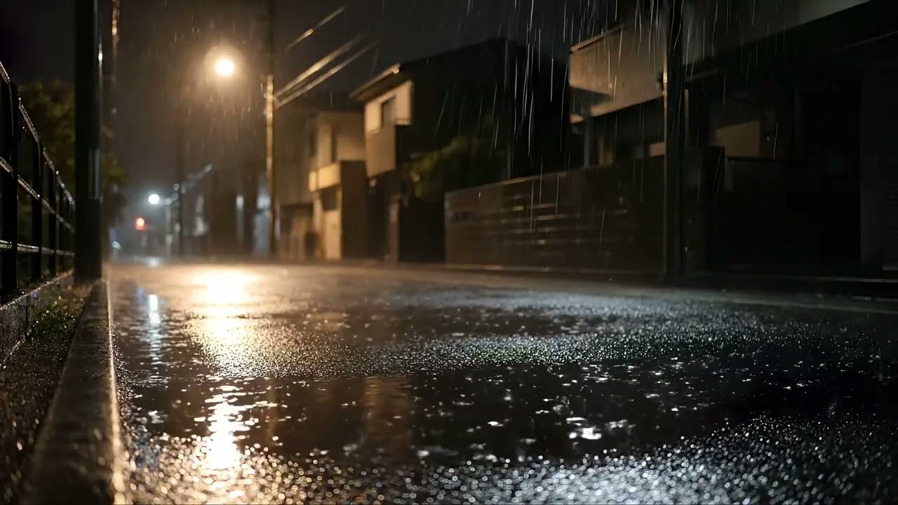 The sound of rain in the streets