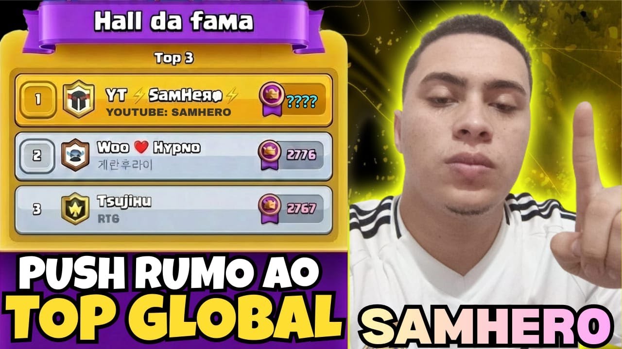 PUSH RUMO AO TOP 1 GLOBAL  - CLASH ROYALE AO VIVO!