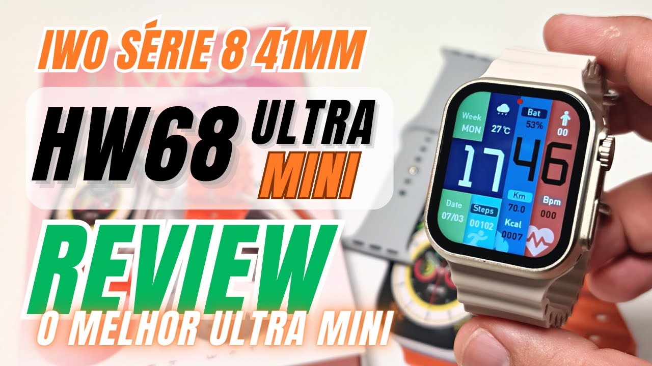HW68 ULTRA MINI 41mm - REVIEW COMPLETO, Unboxing, MELHOR OPÇÃO ULTRA 41mm! Vale á PENA? É BOM mesmo?