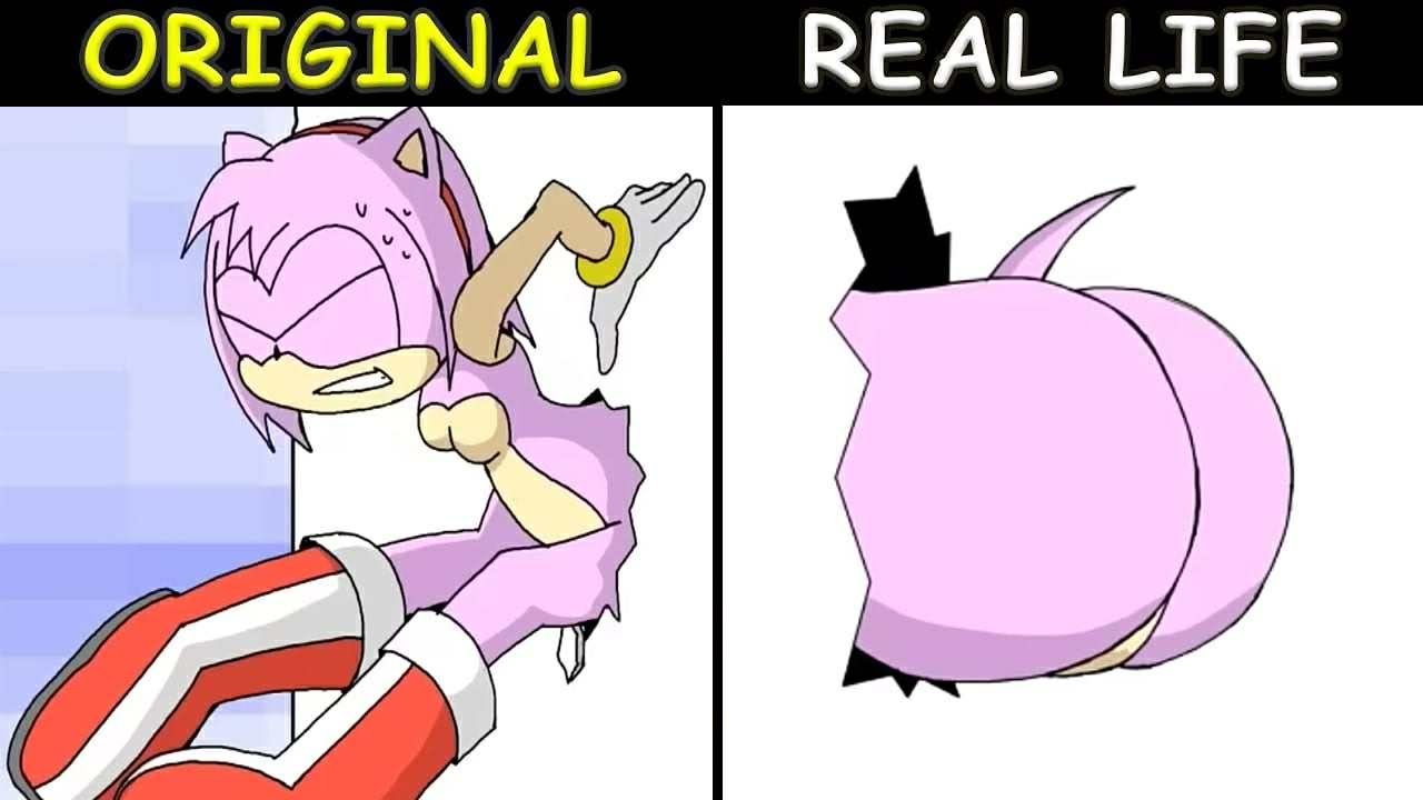 Amy Rose is stuck in the wall! | The Sonic Tapes Animation | Original vs Plush Toys