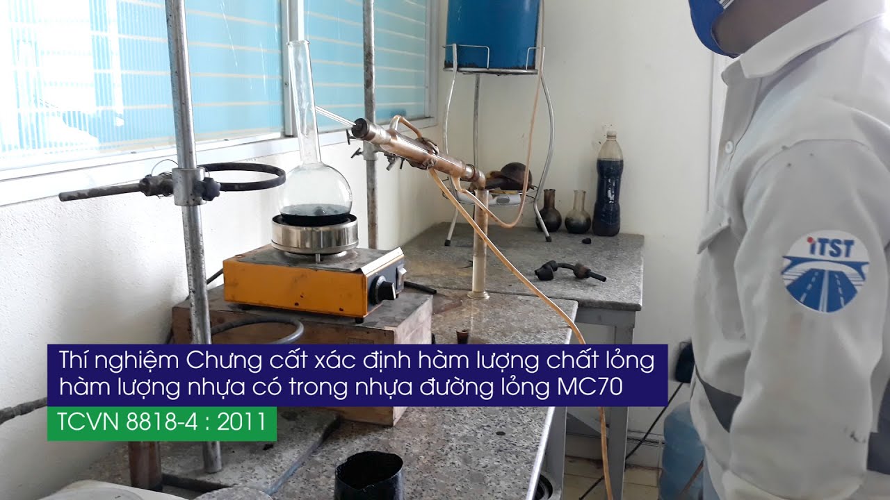 Thí nghiệm chưng cất nhựa đường lỏng MC70
