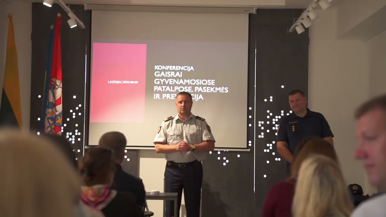 Konferencija Lazdijuose. Gaisrų priežastys gyvenamosiose patalpose, pasekmės ir prevencija.