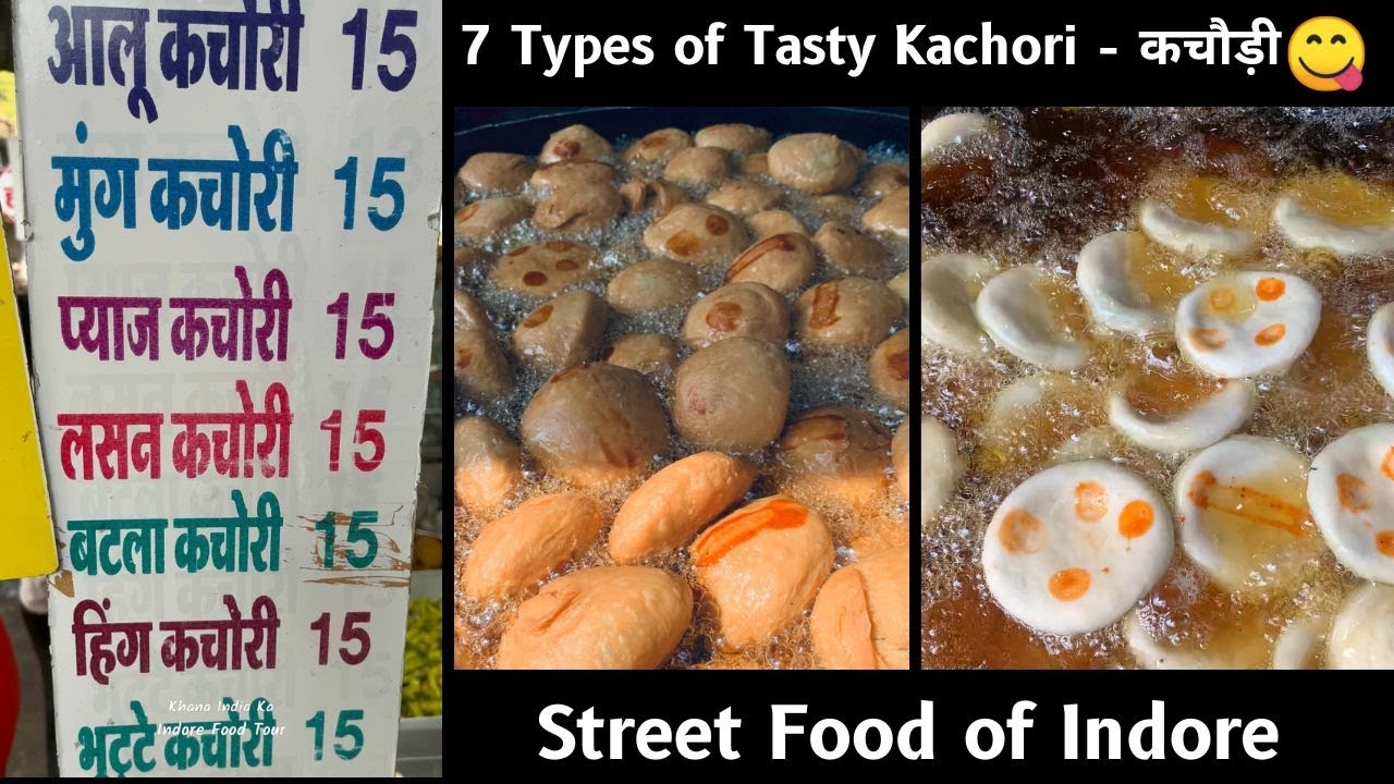 7 Types of Tasty Kachori - कचौड़ी😋, Street Food of Indore #kachori #indore #khanaindiaka