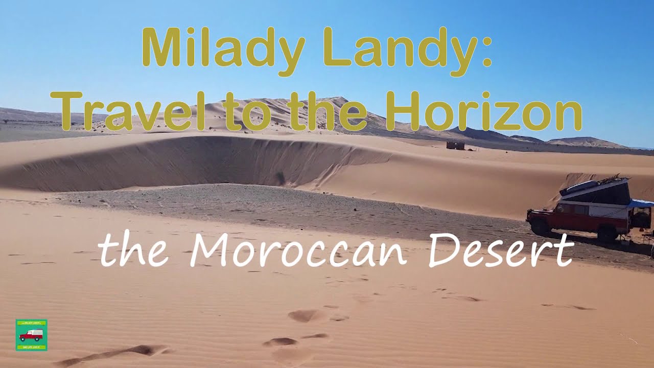 Morocco Sahara desert in a classic Land Rover Defender 130, overland, off road, 4x4 camper