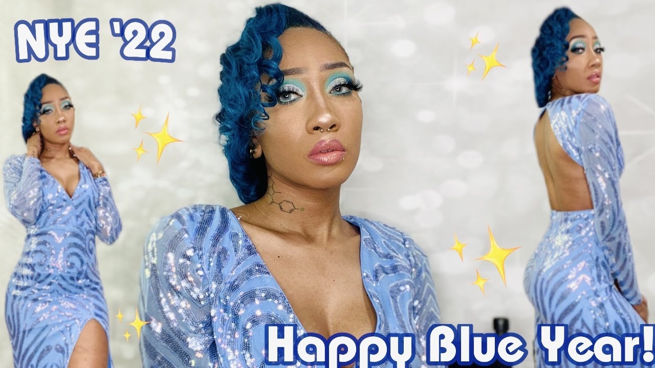 Another BLUE YEAR! | NYE 2022 Blue Glam Makeup Tutorial