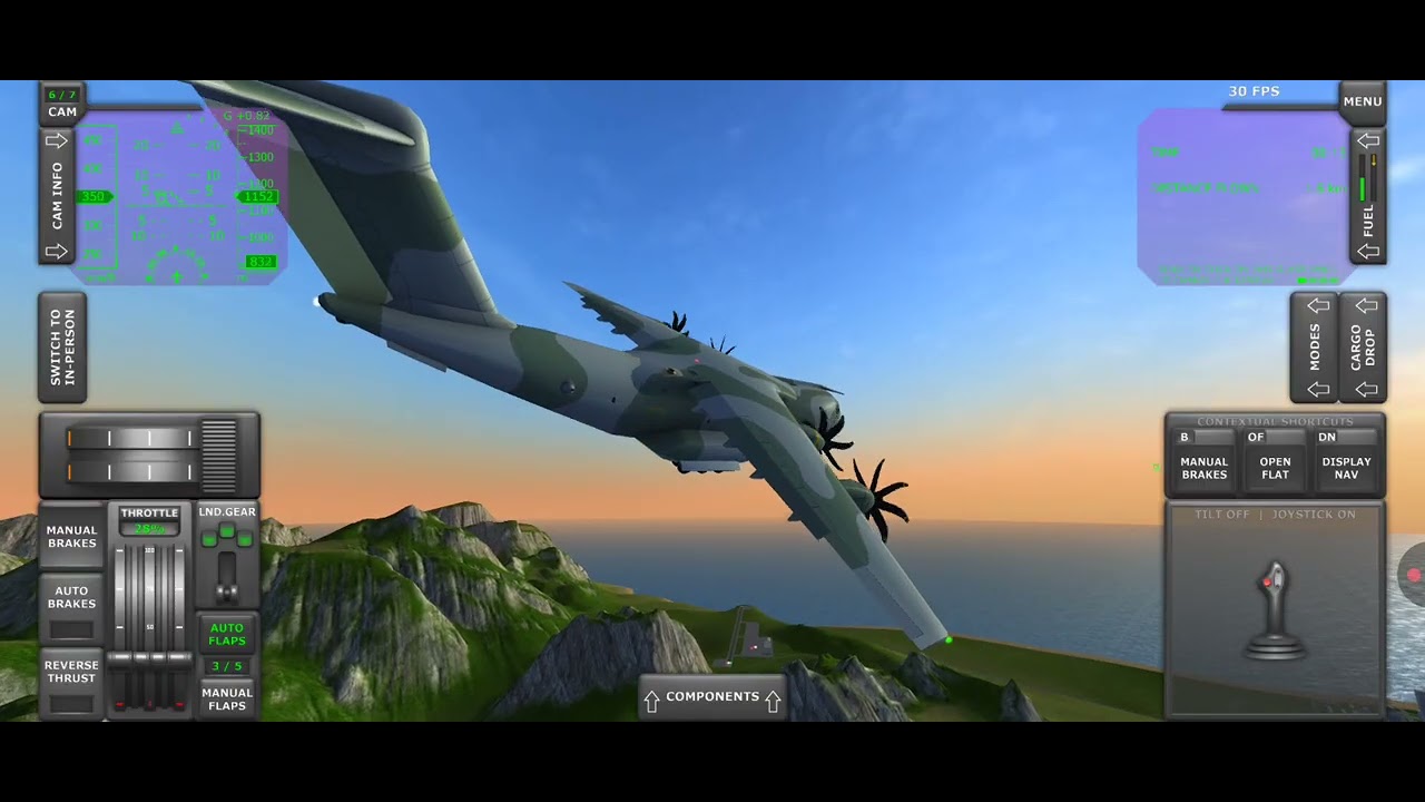 Crashing in turboprop flight simulator 
