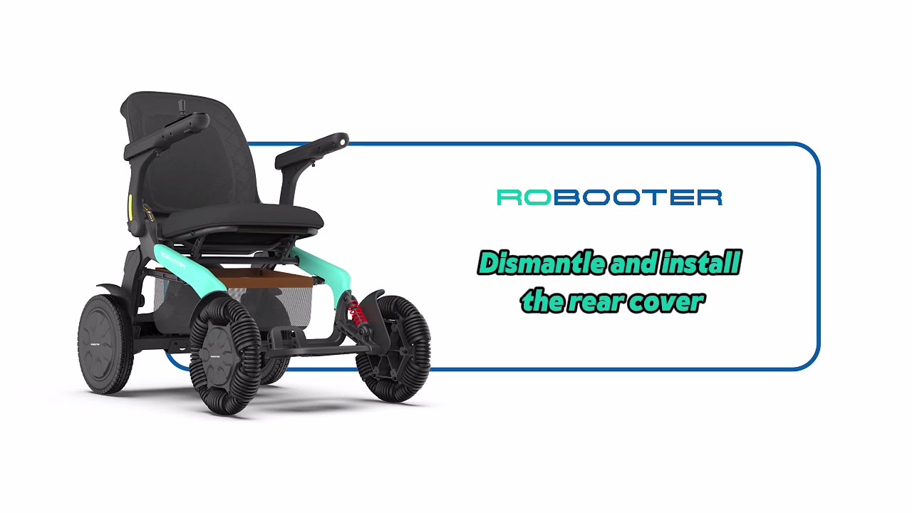 Robooter E60 Pro-A wheelchair :How to install rear cover shell