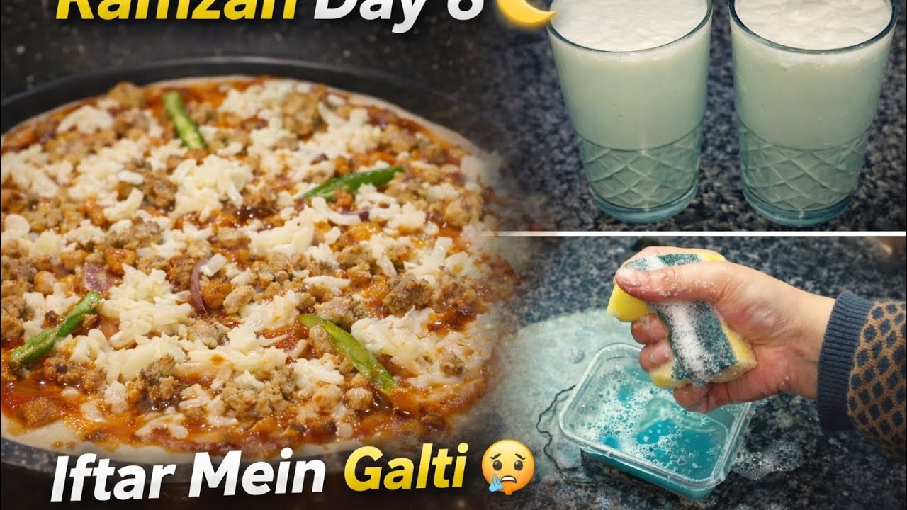 Ramzan day 6🌙homemade pizza🍕Aik galti ho gai iftar ma😟sehri mai ya bana lo or husband ka dil jeet lo