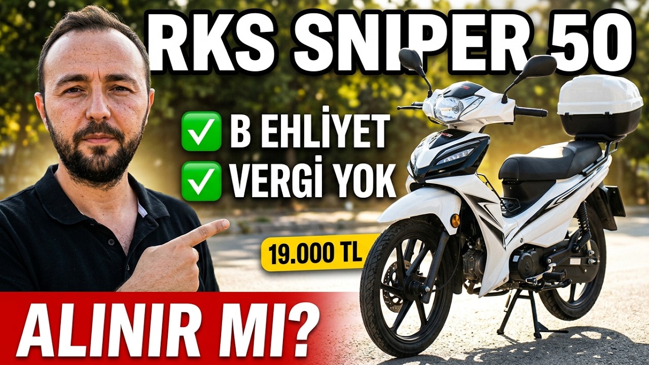 Yeni Motosiklet Aldım | 50cc Motor İnceleme | RKS Sniper 50 | Ayagımı Yerden Kessin Yeter