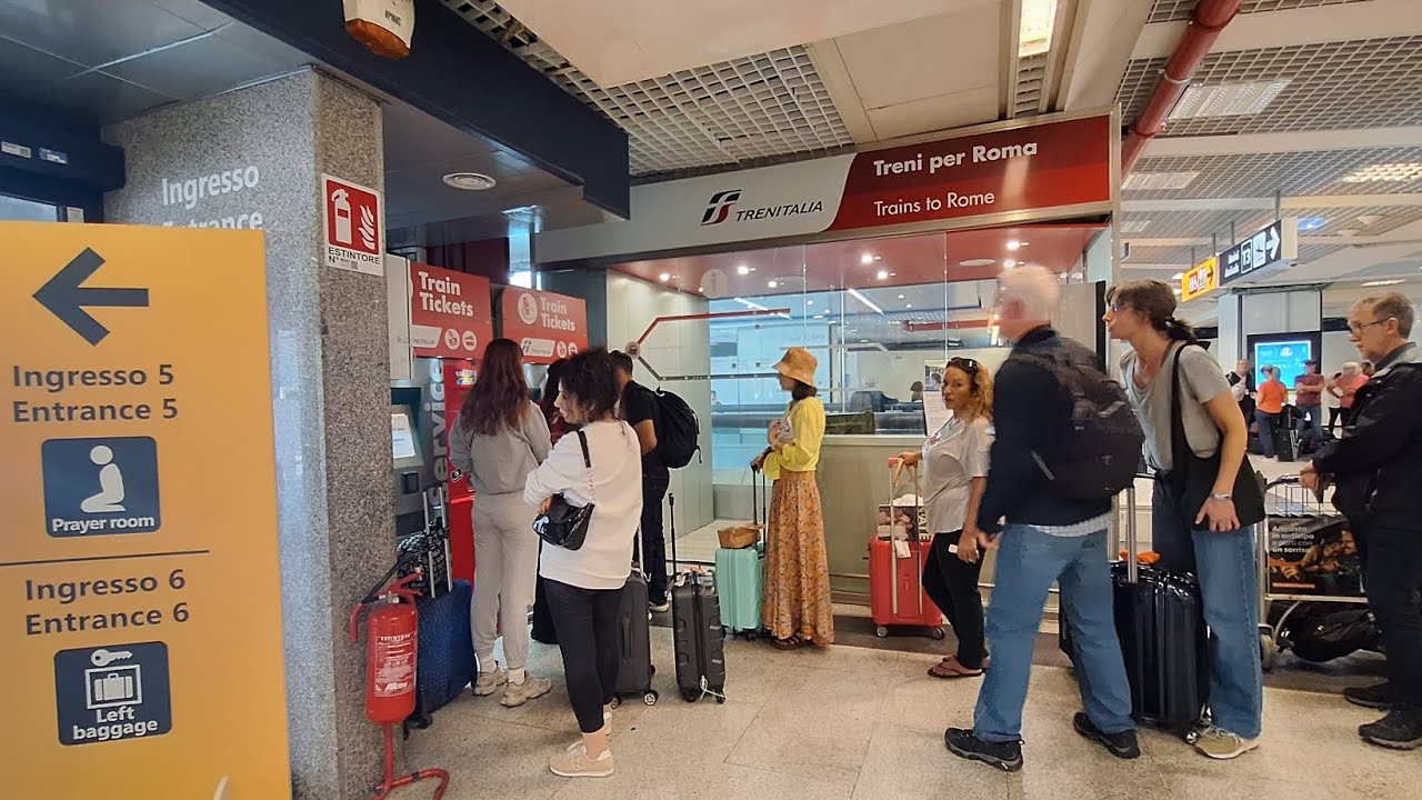 Como llego del aeropuerto  Fiumicino a Roma termini, precios tren y autobus