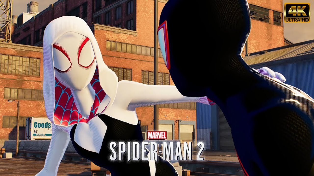 Spider-Man 2 PC MOD : Gwen & Miles VS  The Lizard And Hunters