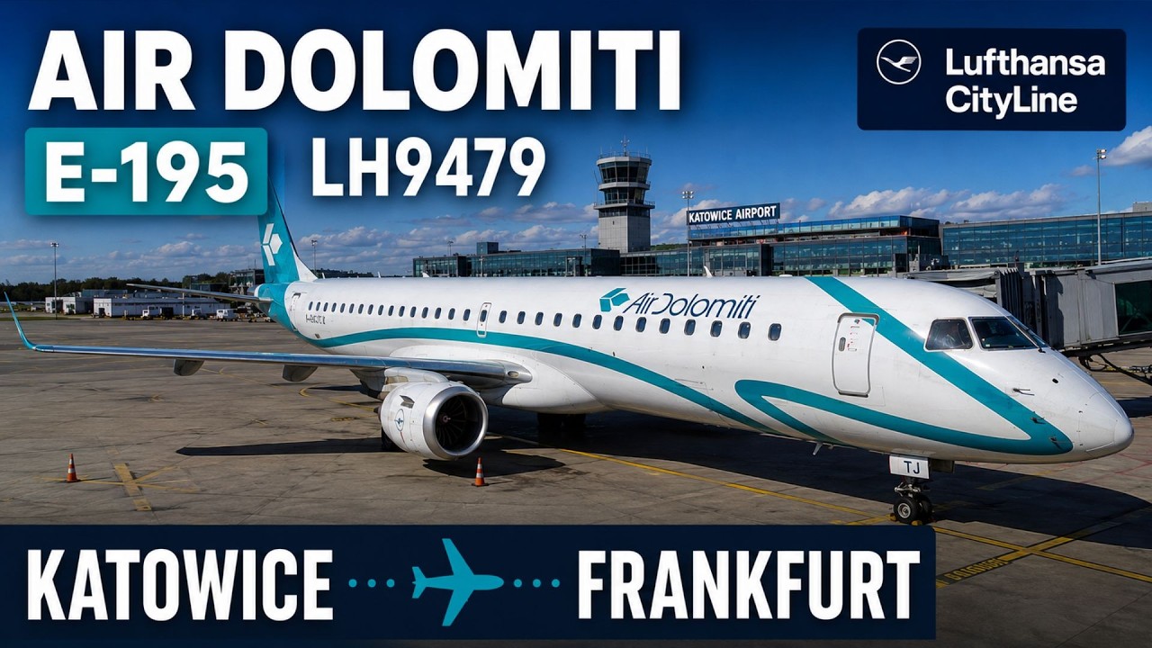 Flying AirDolomiti | E-195 | Katowice-Frankfurt | LH9479 | KTW-FRA
