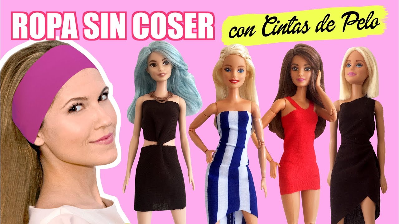 Cómo hacer Ropa sin coser para Barbie. Con cintas del pelo