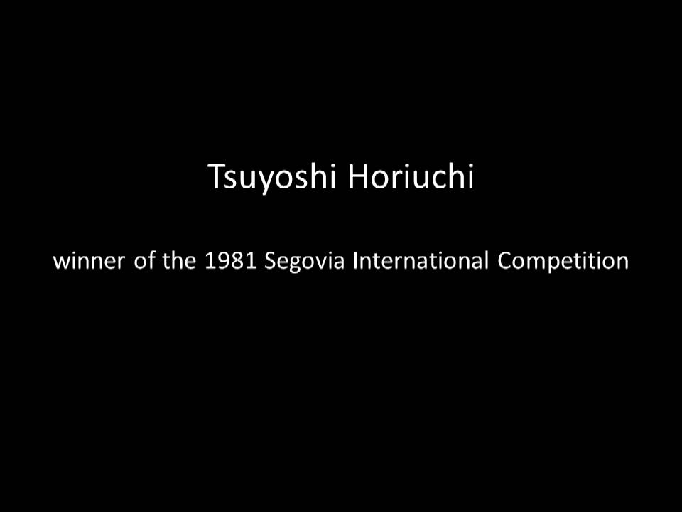 Tsuyoshi Horiuchi: live concert playing Bach, Tedesco, Britten and Sor