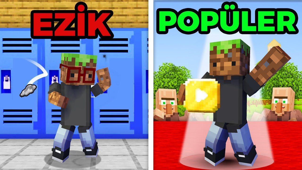 Minecraft ama EZİKLİKTEN POPÜLERLİĞE