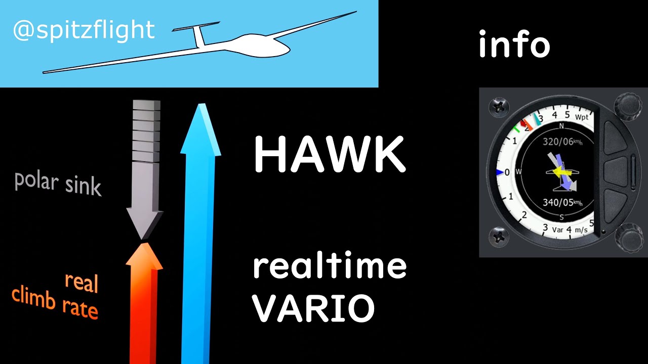 HAWK - realtime Vario. Detailed explanation and flight examples.