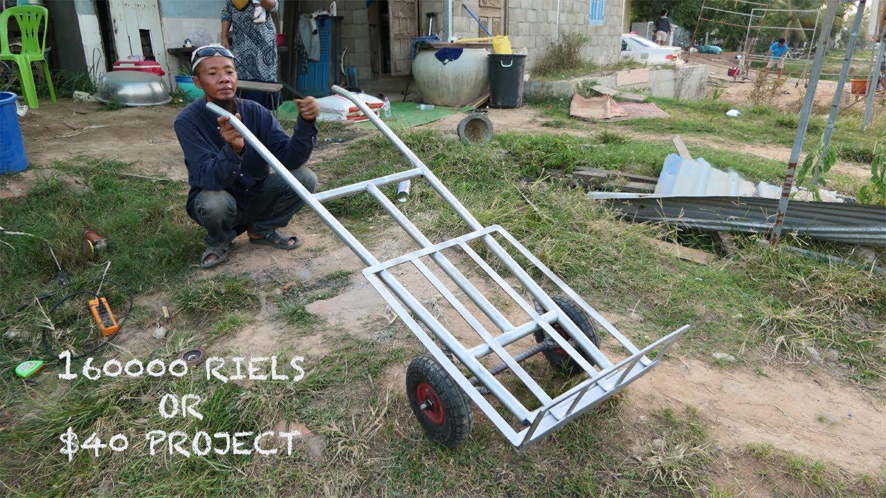 IT IS A $40-PROJECT OF A BLACKSMITH / HOW TO MAKE A HAND TRUCK BY BLACKSMITH