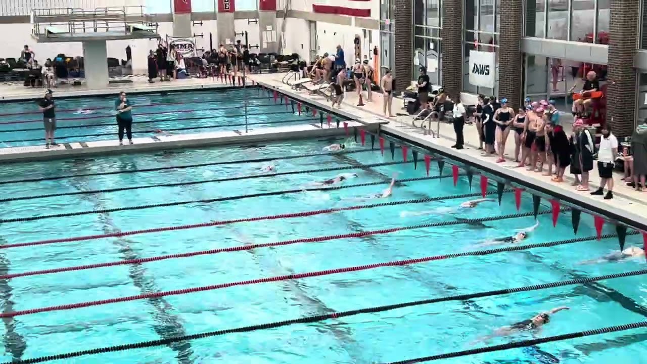 East Kentwood High School swim meet. Girls 200 backstroke. 07 February 2026. Heat 3