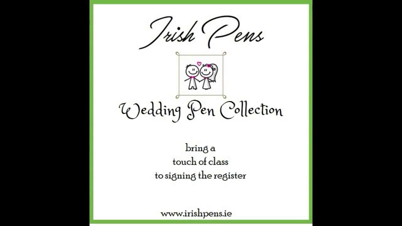 Wedding pen of Hope Faith and Love wedding gift by Irish Pens