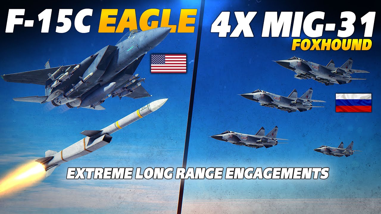 4x Mig-31 Foxhounds Vs F-15C Eagle | INTERCEPT | Digital Combat Simulator | DCS |