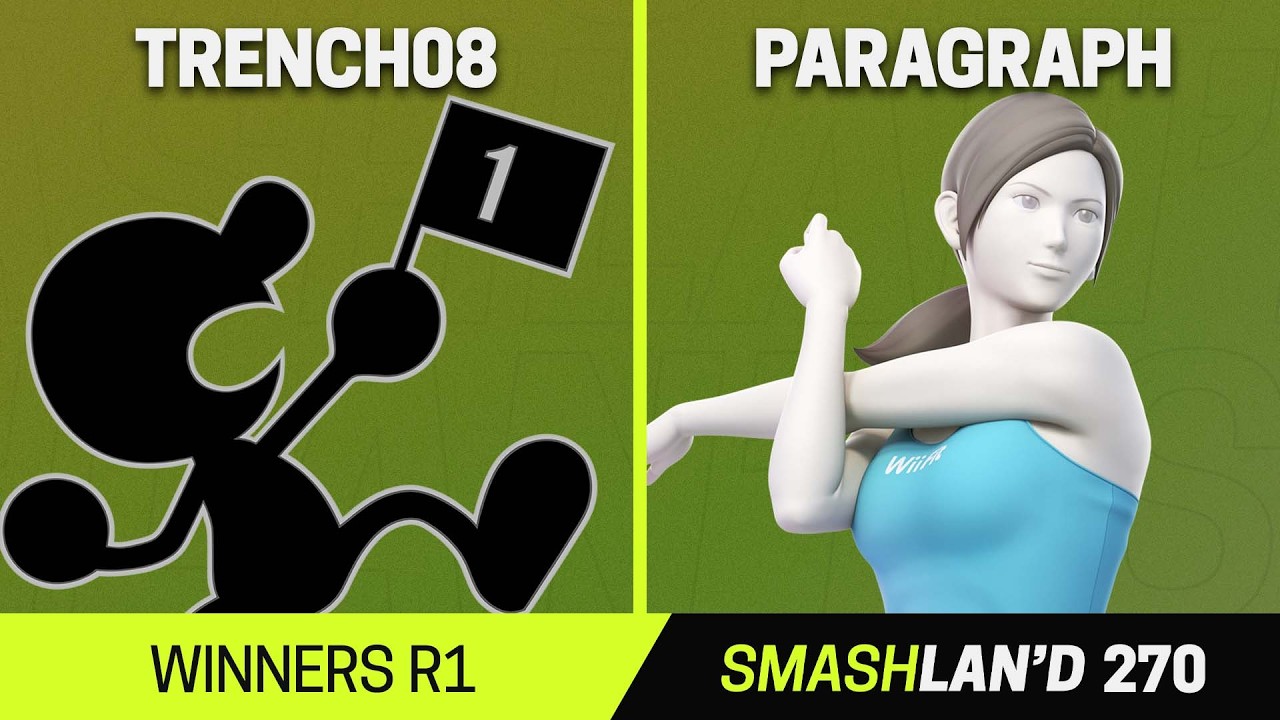 SmashLAN'd 270 Winners R1 - Trench08 (Mr. Game & Watch) vs Paragraph (Wii Fit Trainer) - SSBU