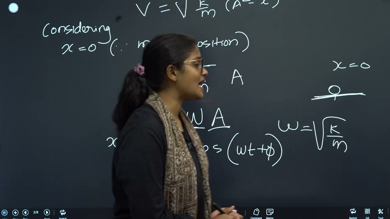 +1 Physics|14. Oscillations|⚡Velocity & Acceleration in SHM|💪Force Law&⚙️Energy Equation|Avodha