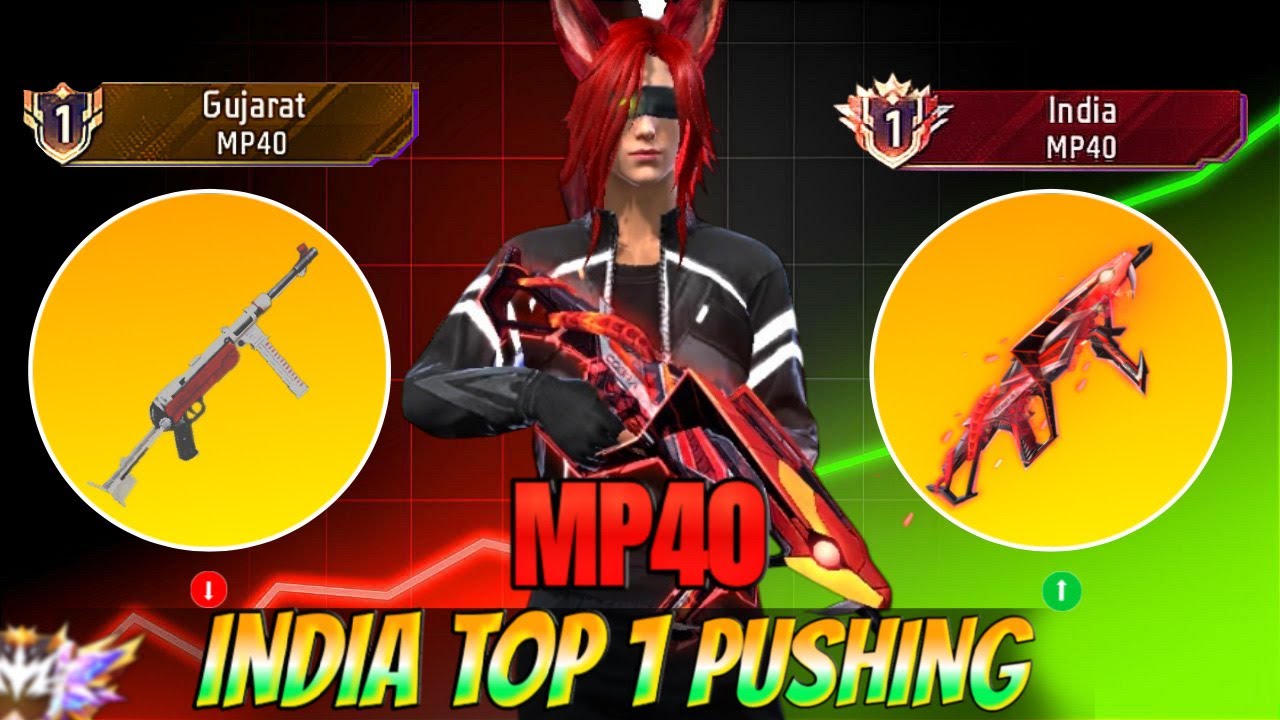 MP40 India Top 1 Titel Pushing 🥶 Solo Weapone Glory Pushing 🔥