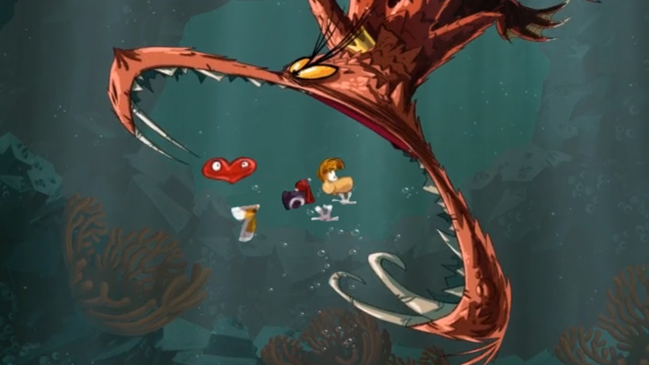 Rayman Origins - 100% Walkthrough Part 9 - Angsty Abyss