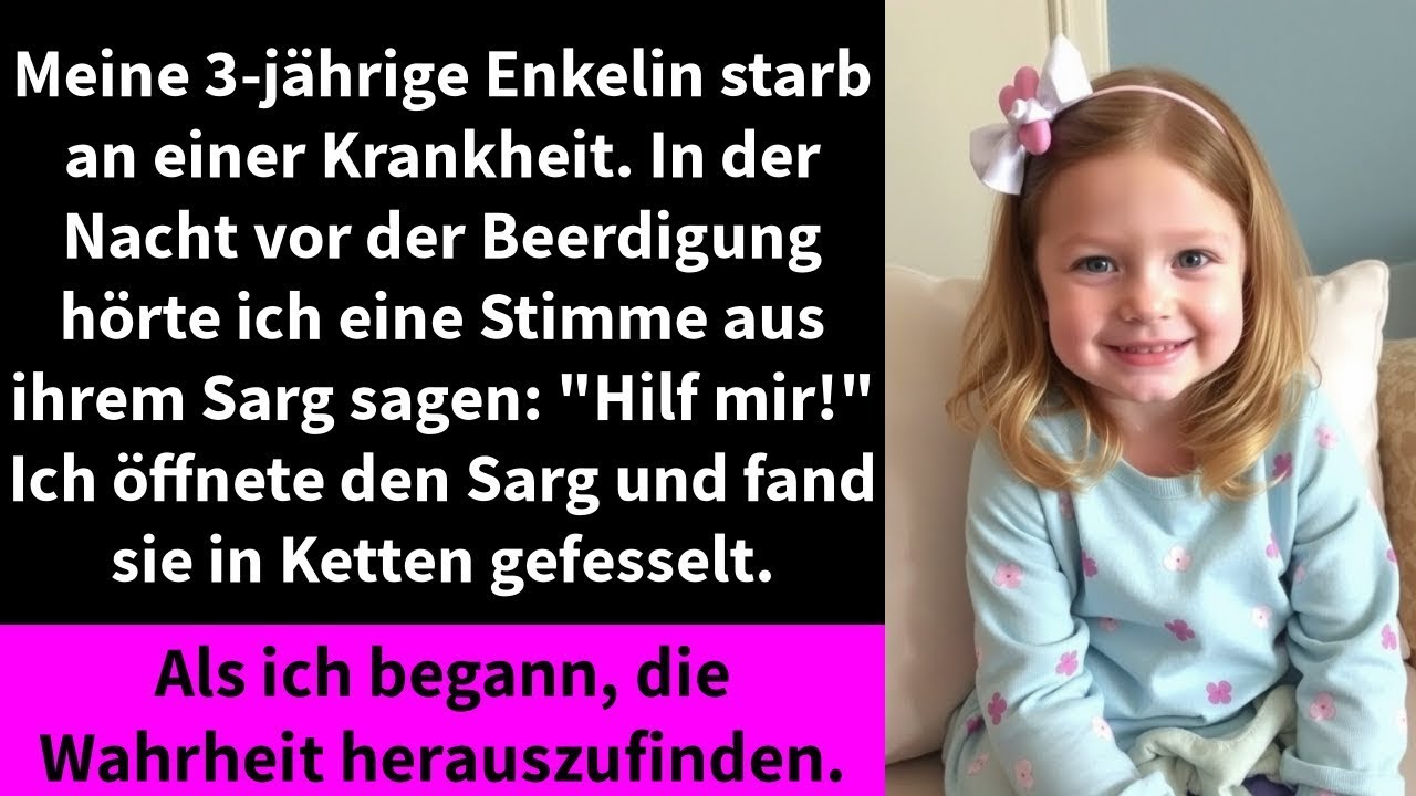 Meine 3 jährige Enkelin starb an einer Krankheit  In der Nacht vor der Beerdigung hörte ich eine