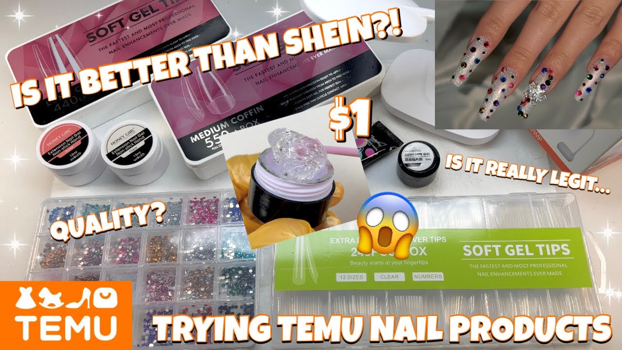 TEMU NAIL HAUL | ПОПРОБУЙТЕ ТВЕРДЫЙ ГЕЛЬ-КЛЕЙ ЗА 1 ДОЛЛАР | СТОИТ ЛИ ОНО ТОГО? Я БЫЛА В ШОКЕ! ДОС...