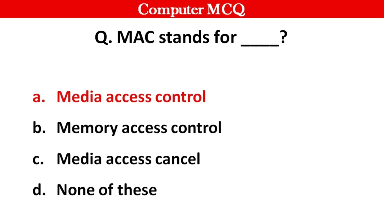 Top 100 Computer Fundamental MCQ Question and Answers | Computer MCQ's