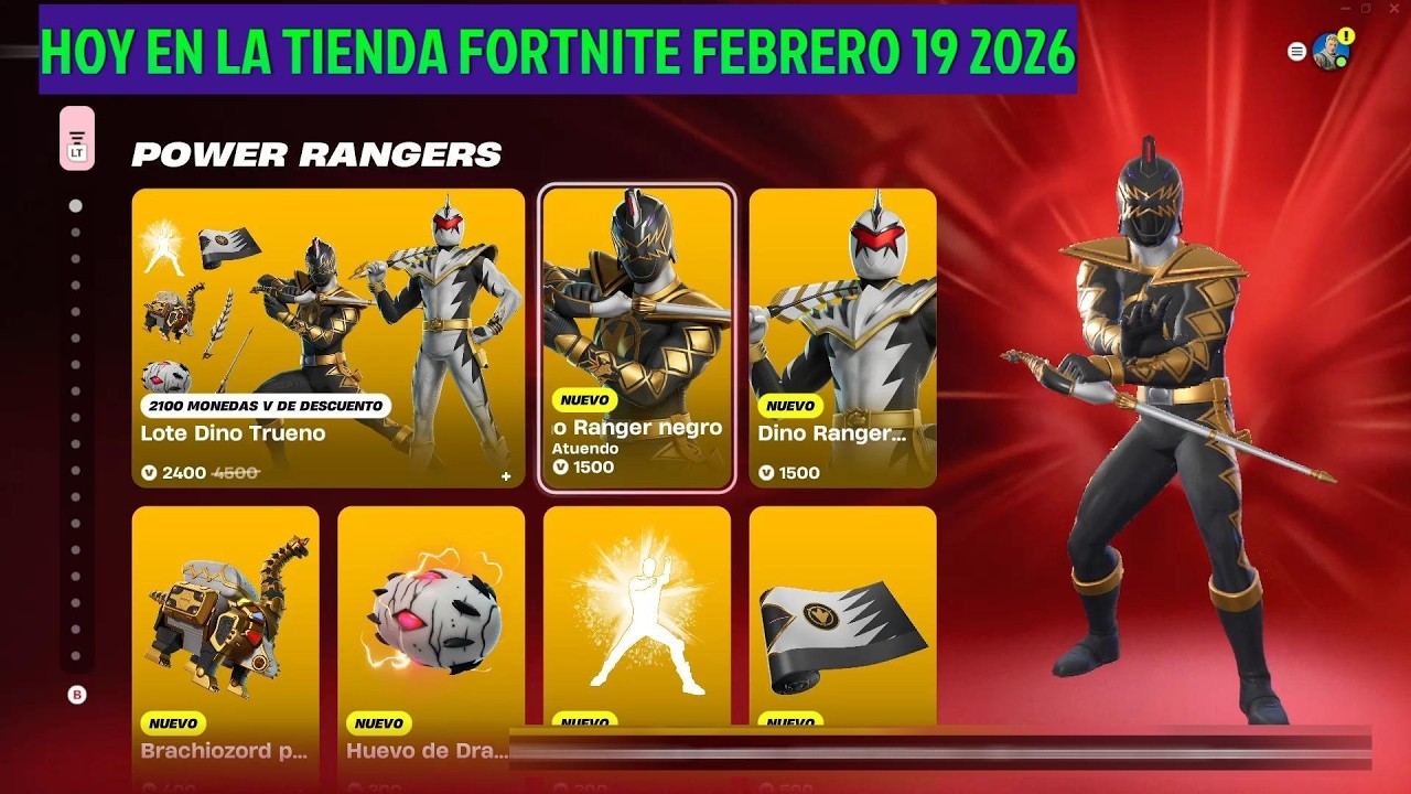 NUEVAS SKINS DE LOS POWER RANGER,PACK DE LOS XMEN TIENDA FEBRERO 19 2026 #fortnite #fortniteskins