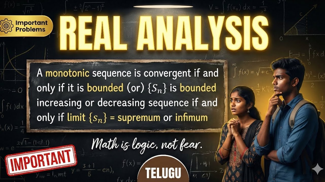 Real analysis sem4 maths Telugu ll Degree Maths tips Telugu 
