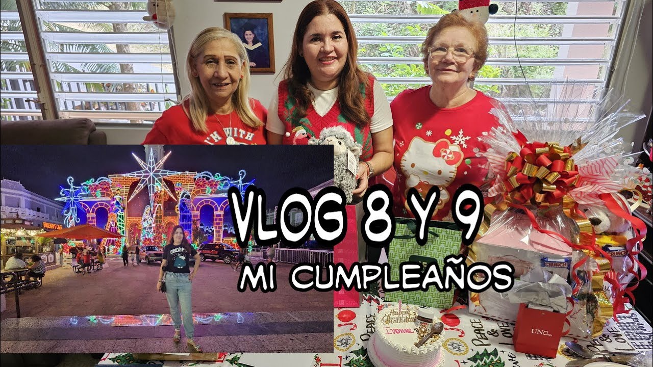 Vlogmas 8 y 9 Mi cumpleaños, regalos y la plaza de Mayagüez #vlogmas #vlogpuertorico 