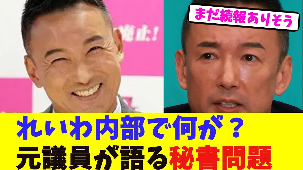 れいわ内部で何が？元議員が語る秘書問題【2chまとめ】【2chスレ】【5chスレ】