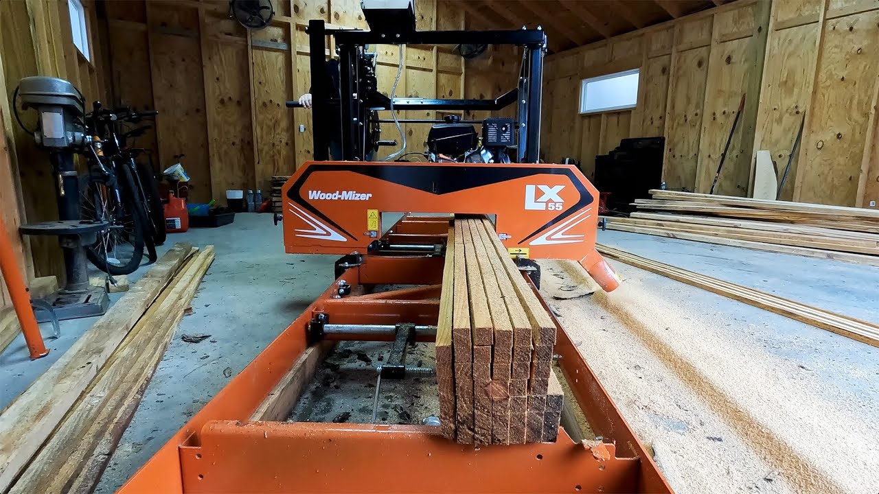 I Bought Wood Mizer LX55 Sawmill - Milled a Huge Batch of 1x1 Stickers from a Rotten Pine Log!