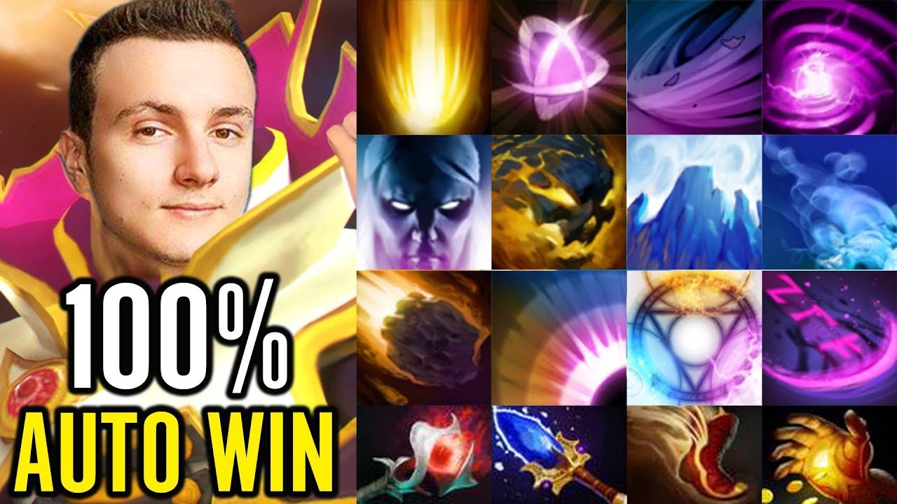 Best invoker of Dota MIRACLE combo skill 100% Invoke Carry Gameplay