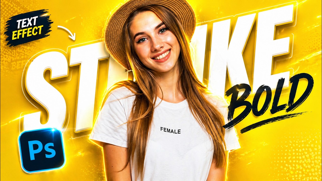 Как разместить текст за объектом в Photoshop