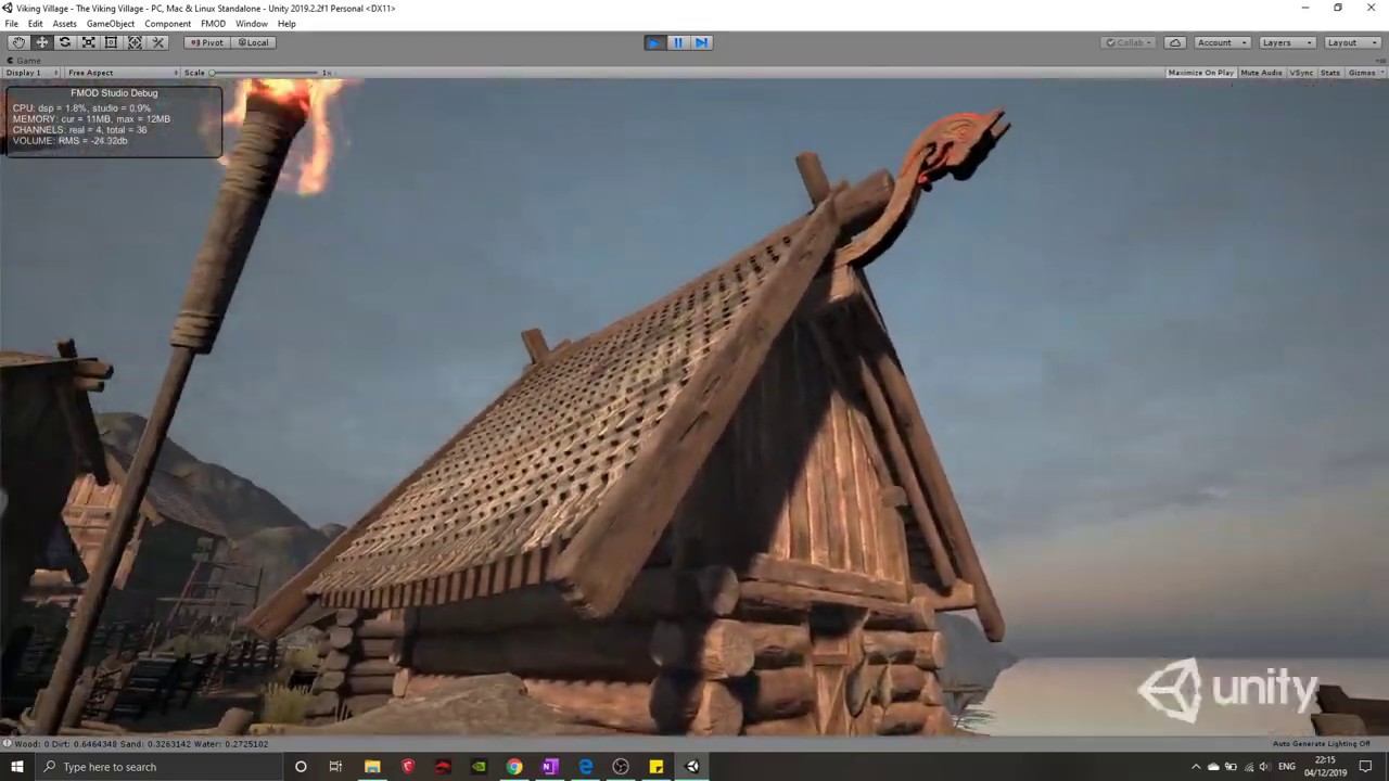 Unity Viking Village - FMOD Middleware Demo