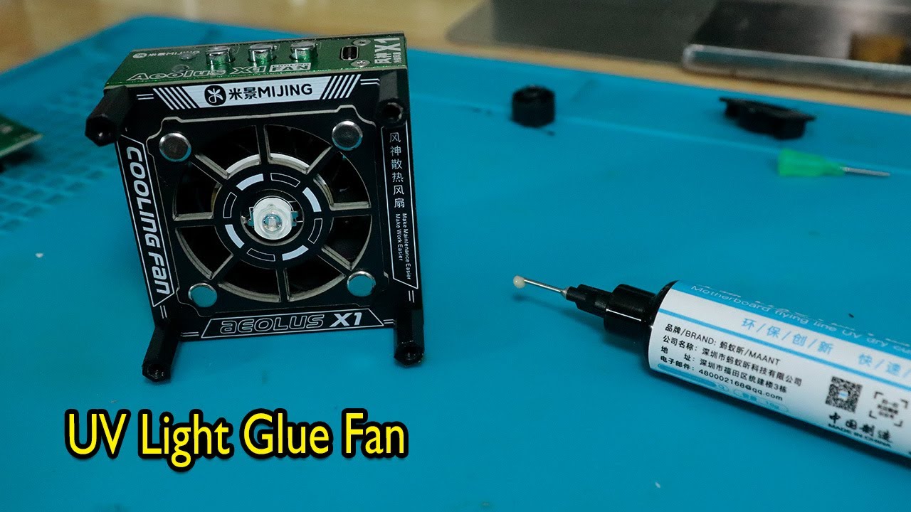 Review UV Light Glue Cooling Fan Aeolus X1 MiJing  Make work Easier