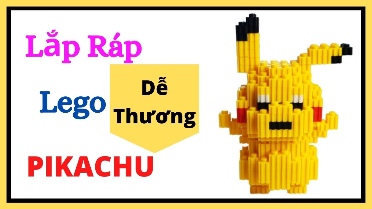 Lắp ráp mô hình PIKACHU đáng yêu, nhân vật phim hoạt hình POKEMON - LK LEGO